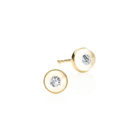 Gelbgold, Ohrringe, Schmuckwerk Ohrstecker Glasklar DO177-GG-GW