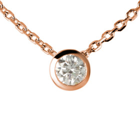 Roségold, Halsschmuck, Ruppenthal Collier Solitär 00807278
