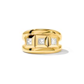 Gelbgold, Ringe, Tamara Comolli CURRICULUM VITAE 3 Ring Diamanten medium R-CV3-m-Pr-yg