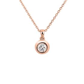 Roségold, Halsschmuck, Ruppenthal Collier Solitär 00876105