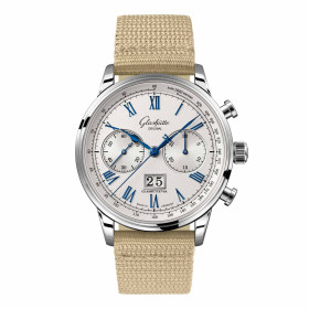 Damen- und Herrenuhr, Glashütte Original Senator Chronograph, Ref: 1-37-24-01-02-64