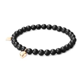 Roségold, Armschmuck, Tamara Comolli INDIA Drop Armband small Ebenholz B-IND-EW-Dr-s-rg