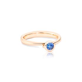 Ringe, Roségold, Tamara Comolli BOUTON Solitaire Ring R-BOU-Sol-SaBl-rg