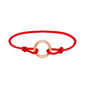 Roségold, Armschmuck, Zig Zag by Natalie Zig Zag Armband mit Kreis-Anhänger 00121173