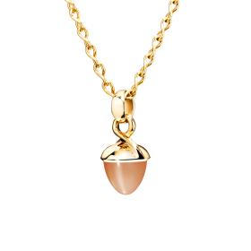 Gelbgold, Halsschmuck, Tamara Comolli MIKADO Anhänger Bouquet Brauner Mondstein P-MB-MoBr-yg