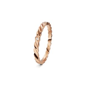Rotgold, Ringe, Niessing Woven Love Ring N401510-2mm-0.005ct-gloss-cr