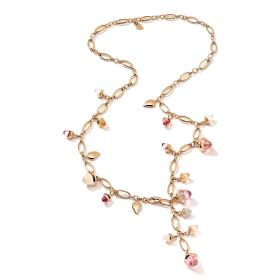 Halsschmuck, Roségold, Tamara Comolli Kurzes MIKADO Collier Blush mit Diamond Pavé  N-M-56-Blu-p-rg