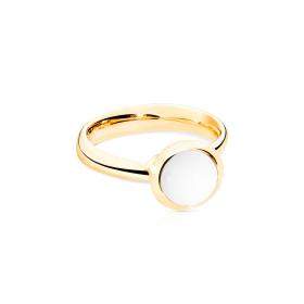 Gelbgold, Ringe, Tamara Comolli BOUTON Ring small Cacholong R-BOU-s-Cach-yg