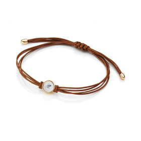         Rotgold, Armschmuck, Schmuckwerk Textilband Glasklar  DA177-RG-GW-6