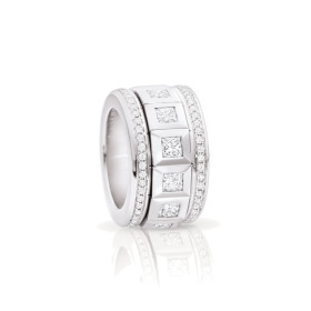 Weißgold, Ringe, Tamara Comolli CURRICULUM VITAE 77 Ring  R-CV77-13-PrL-p-wg