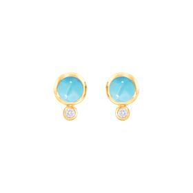 Gelbgold, Ohrringe, Tamara Comolli BOUTON Ohrstecker E-BOU-Tur-Cl-yg