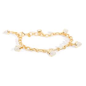 Gelbgold, Armschmuck, Tamara Comolli MIKADO Charm Diamant Pavé Armband B-MC-Ch-p-yg