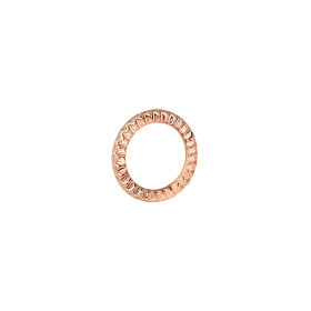Roségold, Armschmuck, Zig Zag by Natalie Zig Zag Kreis-Anhänger mit seitlichen Brillanten 01121223