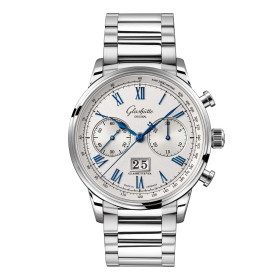 Damen- und Herrenuhr, Glashütte Original Senator Chronograph, Ref: 1-37-24-01-02-71