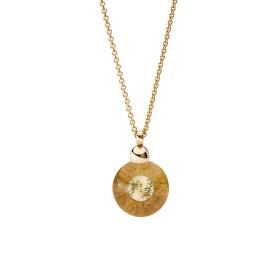 Rotgold, Halsschmuck, Schmuckwerk Glasklar Anhänger mit Halskette DH587-RG-RG-BB