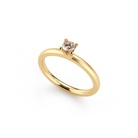 Gelbgold, Ringe, Niessing Amatis 4 Krappen Ring, Ref: N331960-0.16ct-cinnamon-satin-cy