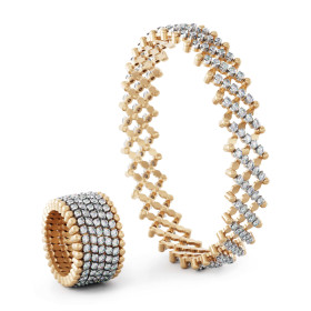 Roségold, Armschmuck, Serafino Consoli Brevetto Multi-Size Ring und Armband, Ref: S.RB 7M2 RWG WD