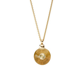         Rotgold, Halsschmuck, Schmuckwerk Glasklar Anhänger mit Halskette DH567-RG-RG-BB