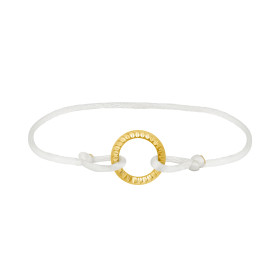 Gelbgold, Armschmuck, Zig Zag by Natalie Zig Zag Armband mit Kreis-Anhänger 00121172