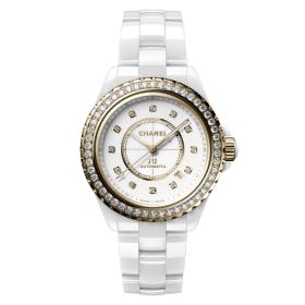 Unisex, CHANEL J12 Diamantlünette Uhr Kaliber 12.1, 38 MM H9836