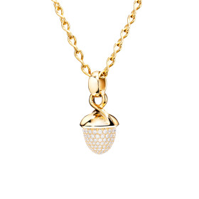         Gelbgold, Halsschmuck, Tamara Comolli MIKADO Bouquet Anhänger mit Diamant-Pavé P-MB-p-yg