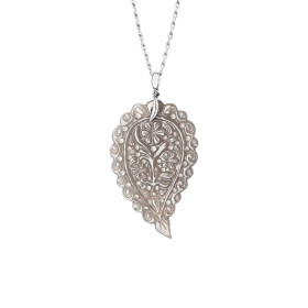         Weißgold, Halsschmuck, Tamara Comolli INDIA  Anhänger mit Chalcedon Large P-IND-l-Gre-wg