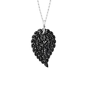 Weißgold, Halsschmuck, Tamara Comolli INDIA Anhänger large Black Onyx P-IND-l-Bla-wg