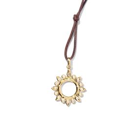 Gelbgold, Halsschmuck, Tamara Comolli GYPSY Anhänger Classic Sun mit Diamanten P-Gyp-Cl-yg