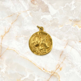 Epple Pre-Owned Schmuck Anhänger Münze ca. 17,5mm 900/- Gelbgold 25-356/2