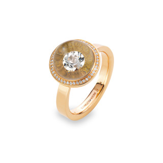 Rotgold, Ringe, Schmuckwerk Glasklar Ring, Ref: DR626-RG-GK