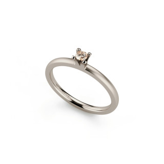 Weißgold, Ringe, Niessing Amatis 4 Krappen Ring, Ref: N331960-0.08ct-cinnamon-satin-fg