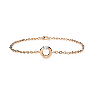 Rotgold, Armschmuck, Niessing Spannring® Armband, Ref: N412925-200mm-0.05ct-cr