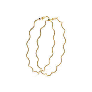 Gelbgold, Ohrringe, Niessing Colette Welle Creolen, Ref: N424001-57mm-cy