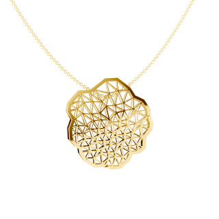 Gelbgold, Halsschmuck, Niessing Topia Vision Anhänger , Ref: N393025-25mm-gloss-cy