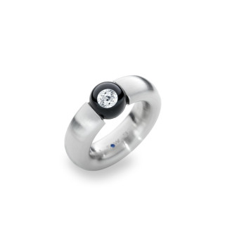 Edelstahl, Ringe, Schmuckwerk Glasklar Ring, Ref: DR777-ST-GS