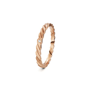  Niessing Woven Love Ring, Ref: N401510-2mm-0.005ct-satin-cr