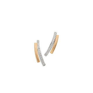 Rotgold, Ohrringe, Schmuckwerk Saturn Ohrstecker, Ref: SO1125-RG-PT