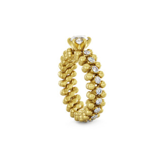 Gelbgold, Ringe, Serafino Consoli Brevetto Solitaire Multi-Size Ring, Ref: RMS SL WD 050 3M2 YG WD