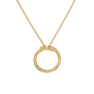 Gelbgold, Halsschmuck, Schmuckwerk Saturn Anhänger mit Halskette, Ref: SH825-GG