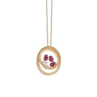 Roségold, Halsschmuck, Cammilli Dune Solar Color Anhänger mit Halskette, Ref: GPE3389JT10