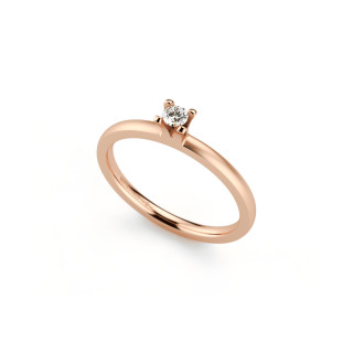 Rotgold, Ringe, Niessing Amatis 4 Krappen Ring, Ref: N331960-0.08ct-fvs1-satin-cr