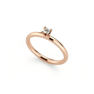 Rotgold, Ringe, Niessing Amatis 4 Krappen Ring, Ref: N331960-0.08ct-fvs1-gloss-cr