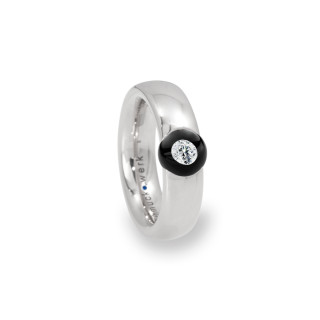 Edelstahl, Ringe, Schmuckwerk Glasklar Ring, Ref: DR767-ST-GS