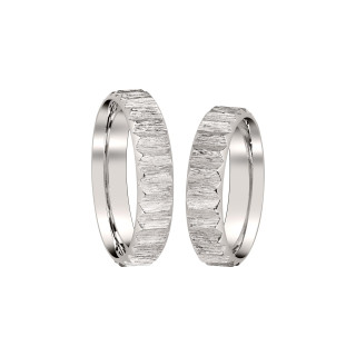 Platin, Ringe, Zig Zag by Natalie Trauringe "Borke" , Ref: 00120684-B