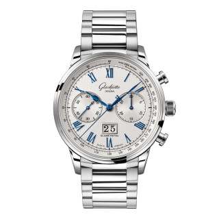 Damen- und Herrenuhr, Glashütte Original Senator Chronograph, Ref: 1-37-24-01-02-71