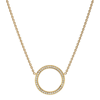 Gelbgold, Halsschmuck, Schmuckwerk Saturn Anhänger mit Halskette, Ref: SH115-GG