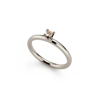 Weißgold, Ringe, Niessing Amatis 4 Krappen Ring, Ref: N331960-0.08ct-cinnamon-gloss-fg
