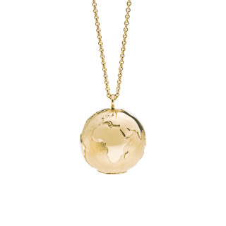 Gelbgold, Halsschmuck, Schmuckwerk Meine Welt Anhänger mit Halskette, Ref: OH130-GG