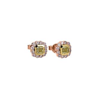 Ohrstecker Bicolor Diamanten