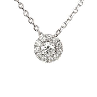 Brillant-Anhänger "Halo" mit Collier 